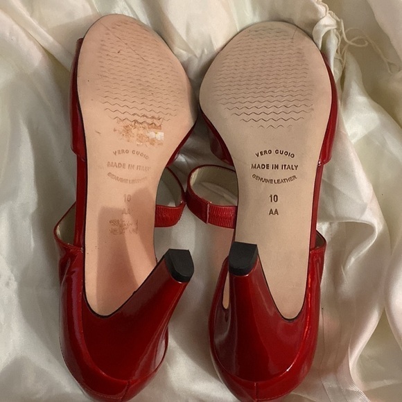 ROBERTO Capucci Firenze Red Patent Open  Toe Heel’s - Picture 5 of 9